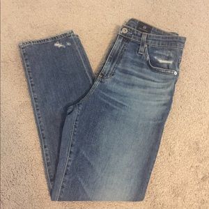 AG The Phoebe Straight Leg Crop Jeans